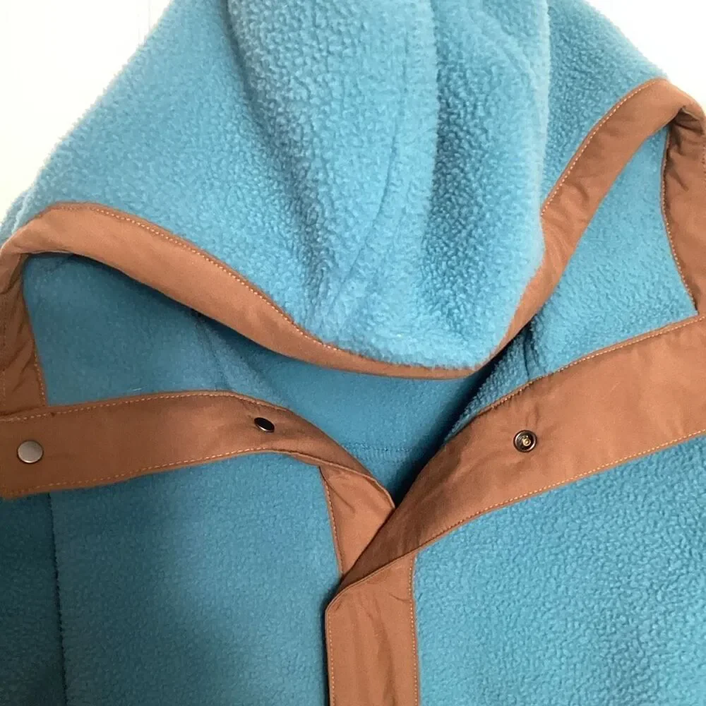 The North Face Carbondale Fleece 1/4 Snap Sz M Hoodie Blue